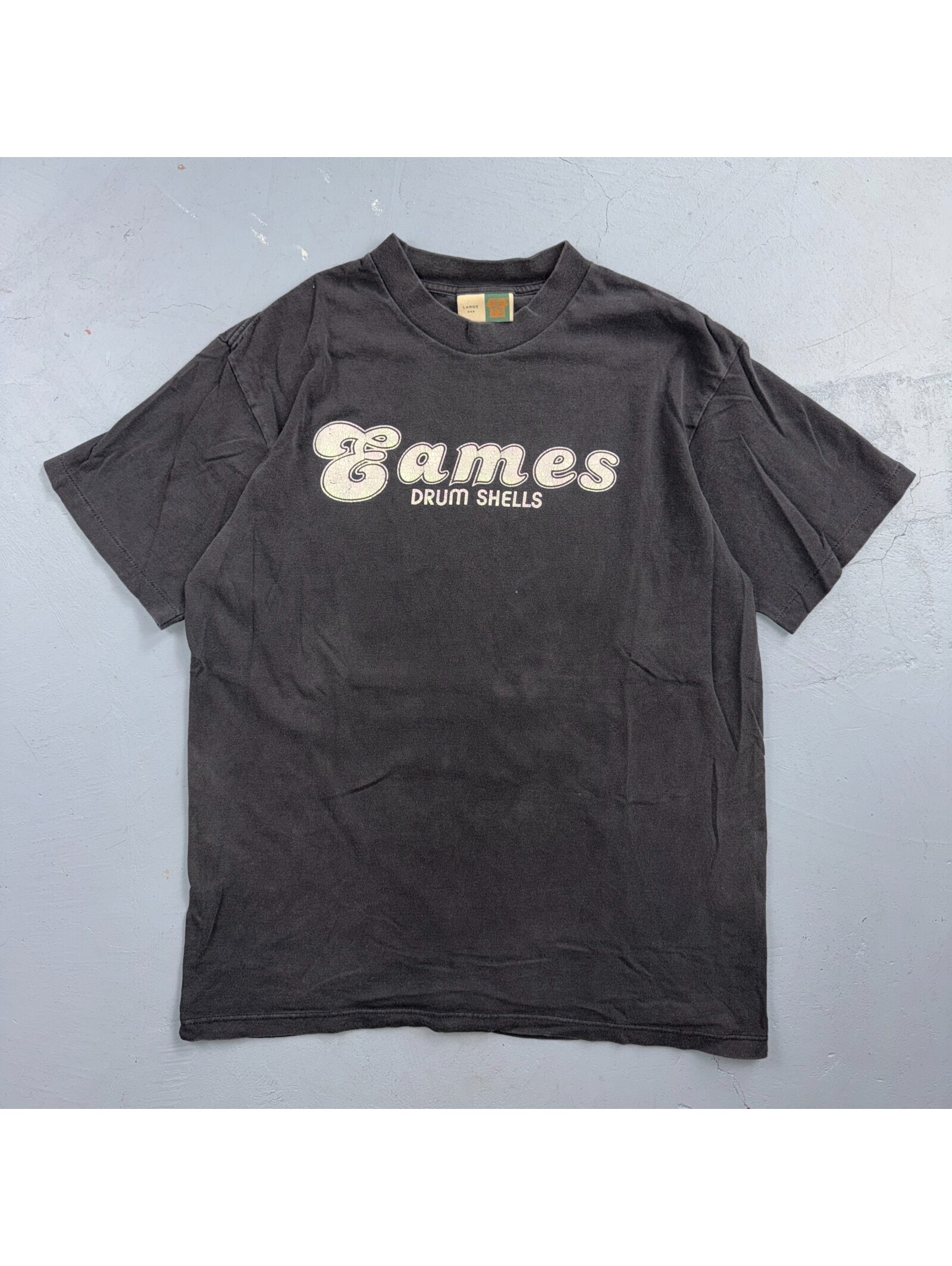 Vtg 90s Eames Drum Shells Logo Graphic T Shirt Drummer Herman Miller Music Usa